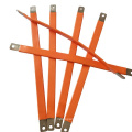 Orange heat shrink tube laminated copper busbar  with tin plated